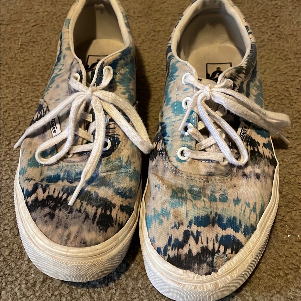 Blue tie dye vans
Womens size 9.5
Bottoms in great condition 
used a few times